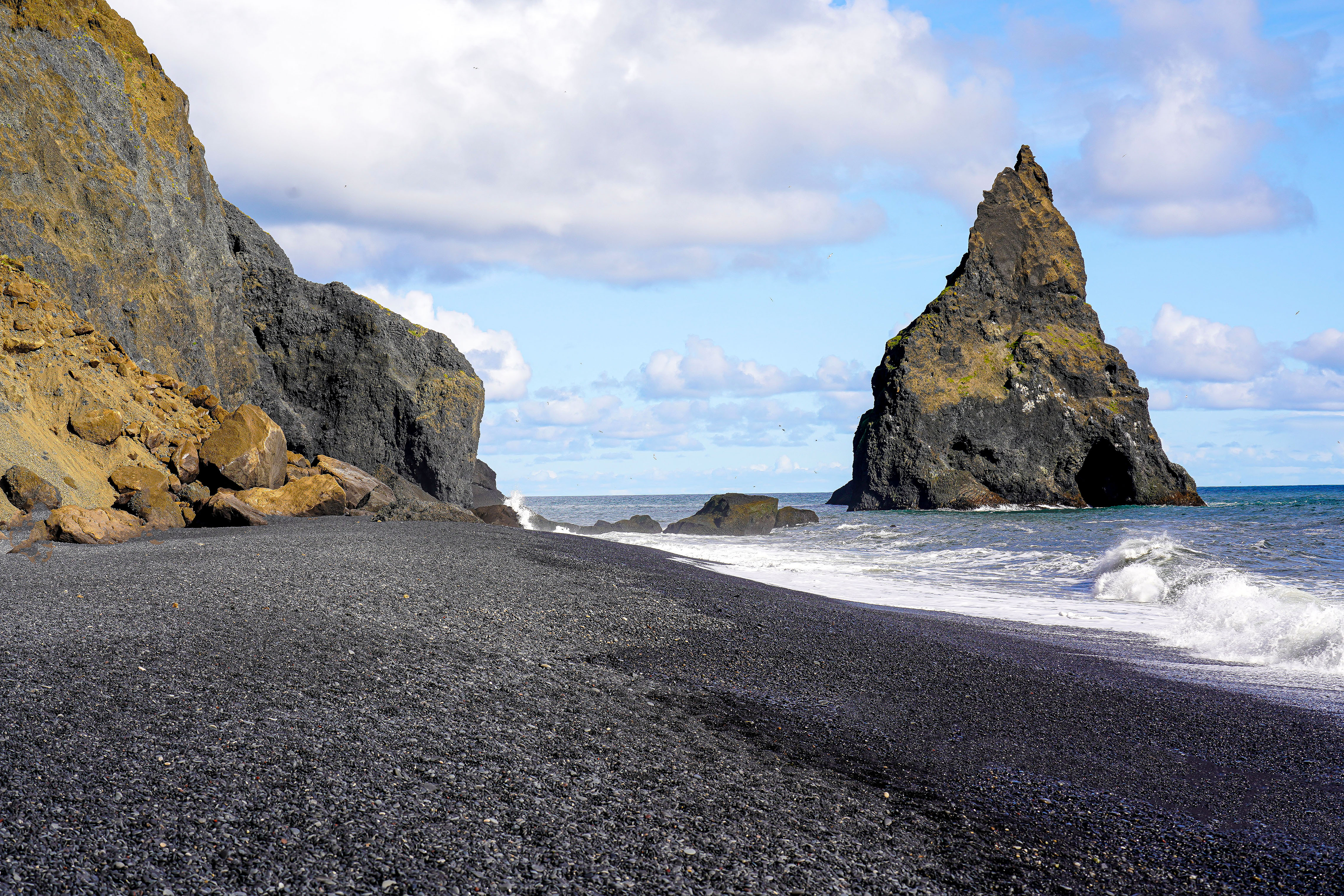 Reynisfjara Black Sand Beach. This was featured in Game of Thrones.