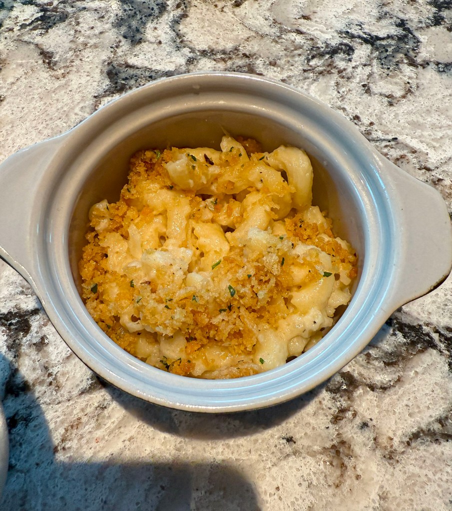 The Mac and Cheese at Capital One Lounge JFK